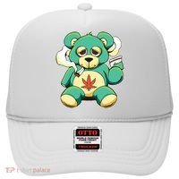 Teddy Bear Pot Leaf 420 Marijuana Weed Cannabis Smokin  Hat thumb 0