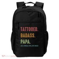 Tattooed Badass Papa Inked FatherS Day Present Backpack thumb 0