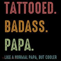 Tattooed Badass Papa Inked FatherS Day Present Coffee Mug thumb 5