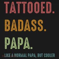 Tattooed Badass Papa Inked FatherS Day Present Ornament thumb 1