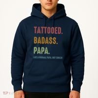 Tattooed Badass Papa Inked FatherS Day Present Hoodie thumb 2