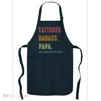 Tattooed Badass Papa Inked FatherS Day Present Apron thumb 0