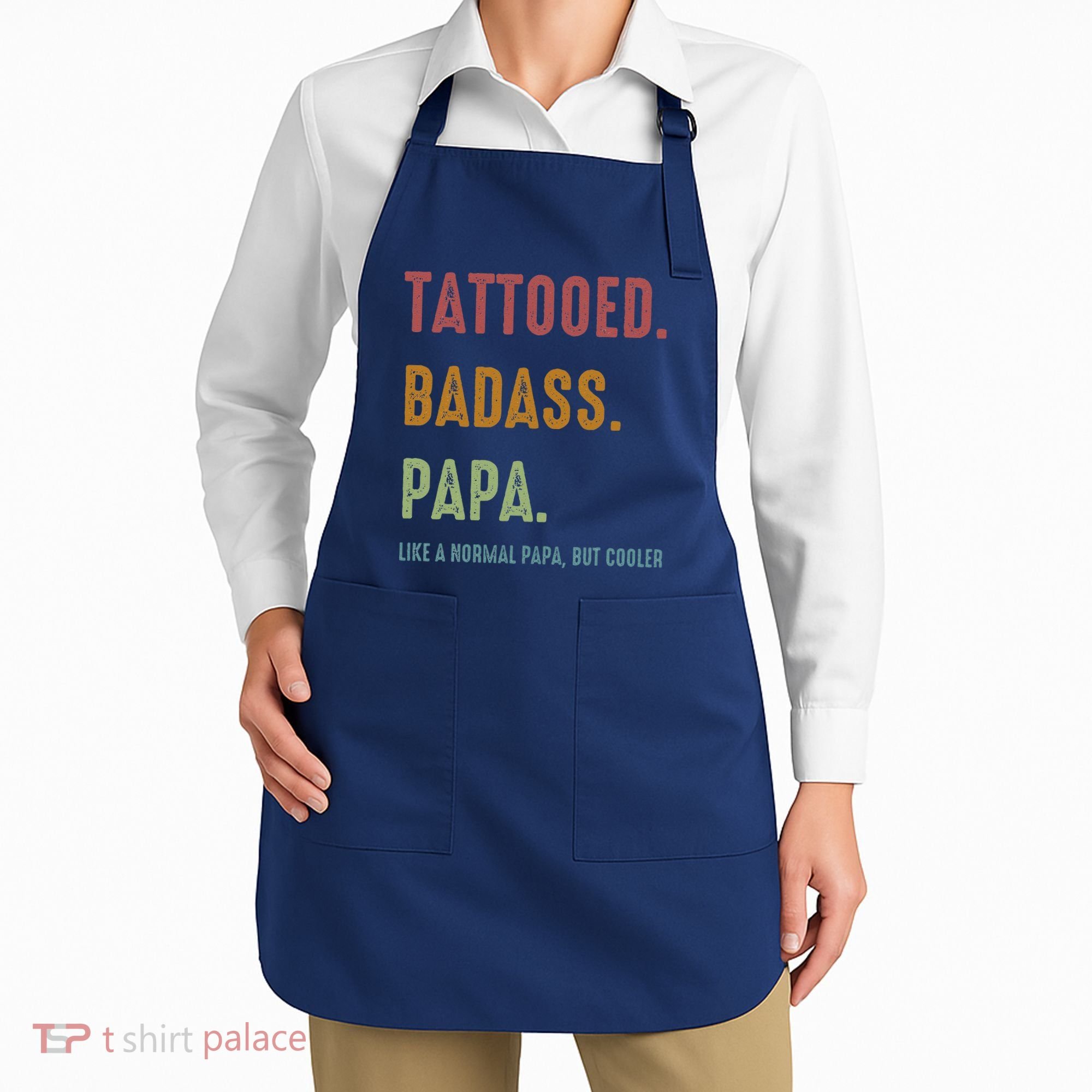 Tattooed Badass Papa Inked FatherS Day Present Apron