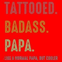 Tattooed Badass Papa Inked FatherS Day Present Santa Hat thumb 1