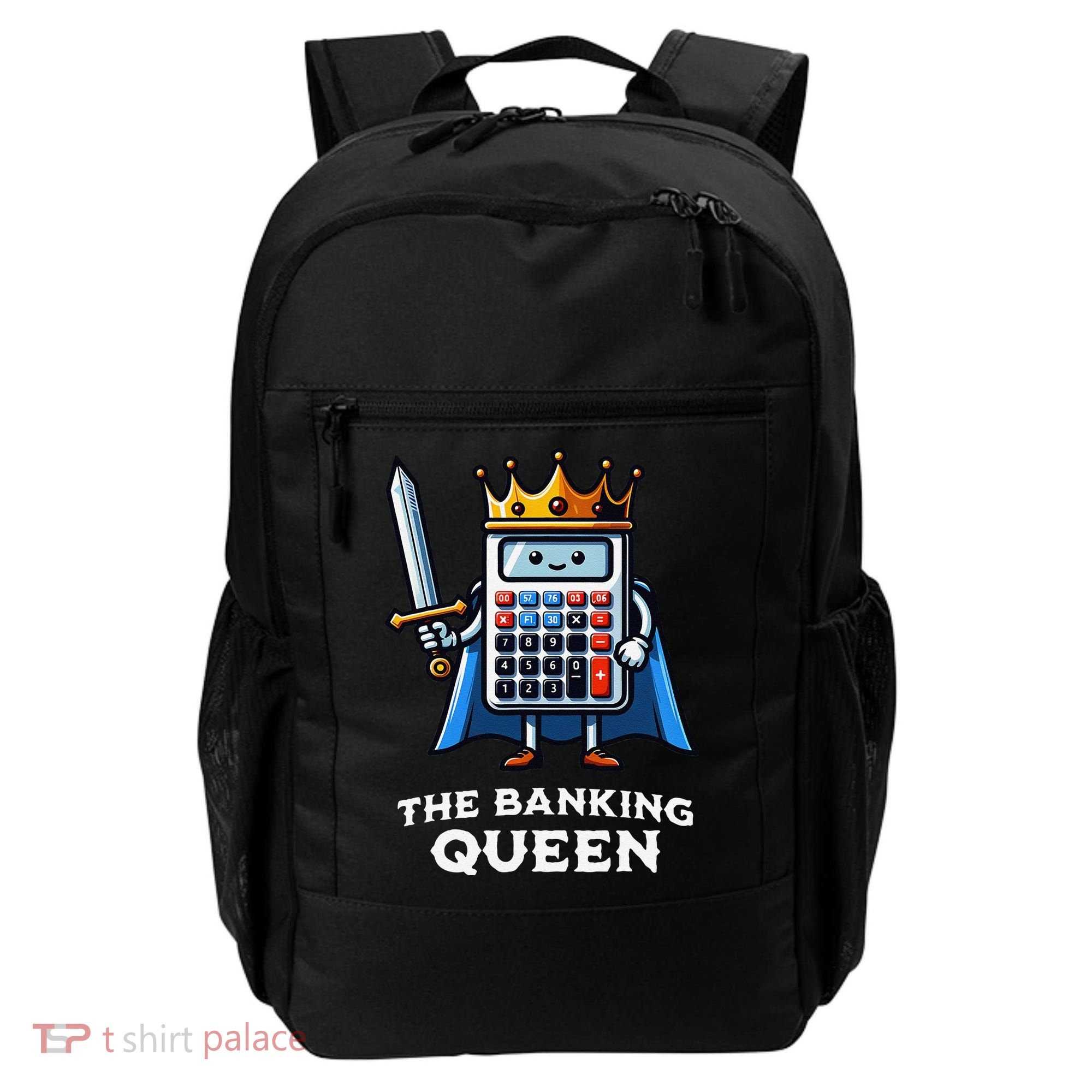 The Banking Queen Funny Illustration Calculator Backpack