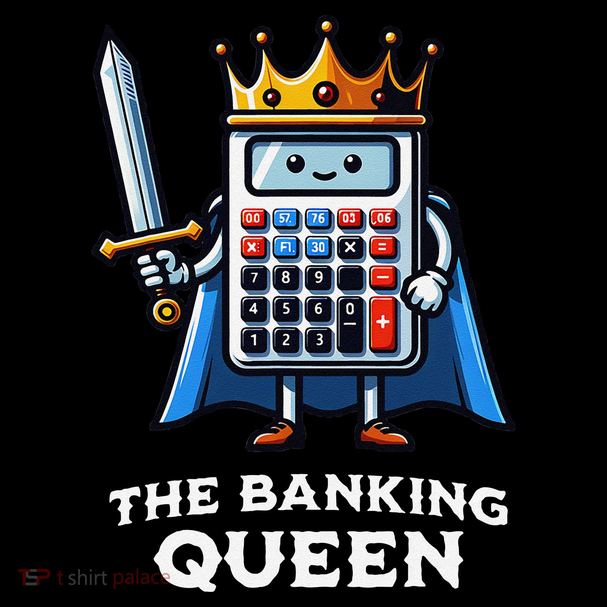 The Banking Queen Funny Illustration Calculator Coffee Mug