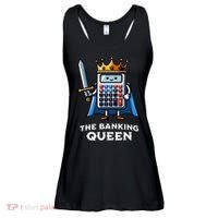 The Banking Queen Funny Illustration Calculator Ladies Essential Flowy Tank thumb 0