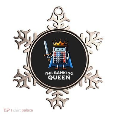 The Banking Queen Funny Illustration Calculator Ornament
