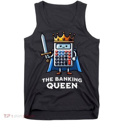 The Banking Queen Funny Illustration Calculator Tank Top