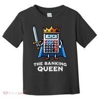 The Banking Queen Funny Illustration Calculator Toddler T-Shirt thumb 0