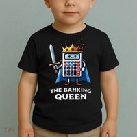 The Banking Queen Funny Illustration Calculator Toddler T-Shirt thumb 2