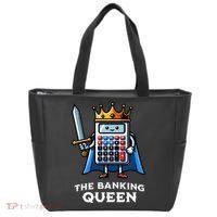The Banking Queen Funny Illustration Calculator Tote Bag thumb 0