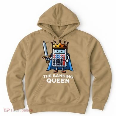 The Banking Queen Funny Illustration Calculator Hoodie