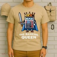 The Banking Queen Funny Illustration Calculator T-Shirt thumb 6