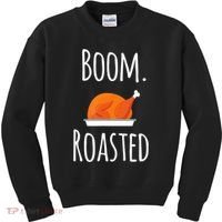 Thanksgiving Boom Roasted Turkey Kids Sweatshirt thumb 0
