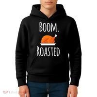 Thanksgiving Boom Roasted Turkey Kids Hoodie thumb 4