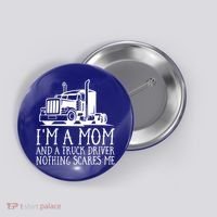 Trucker Big Rig Semigifttrailer Truck Driver Funny Trucker Cool Gift Button thumb 0