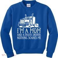 Trucker Big Rig Semigifttrailer Truck Driver Funny Trucker Cool Gift Kids Sweatshirt thumb 0