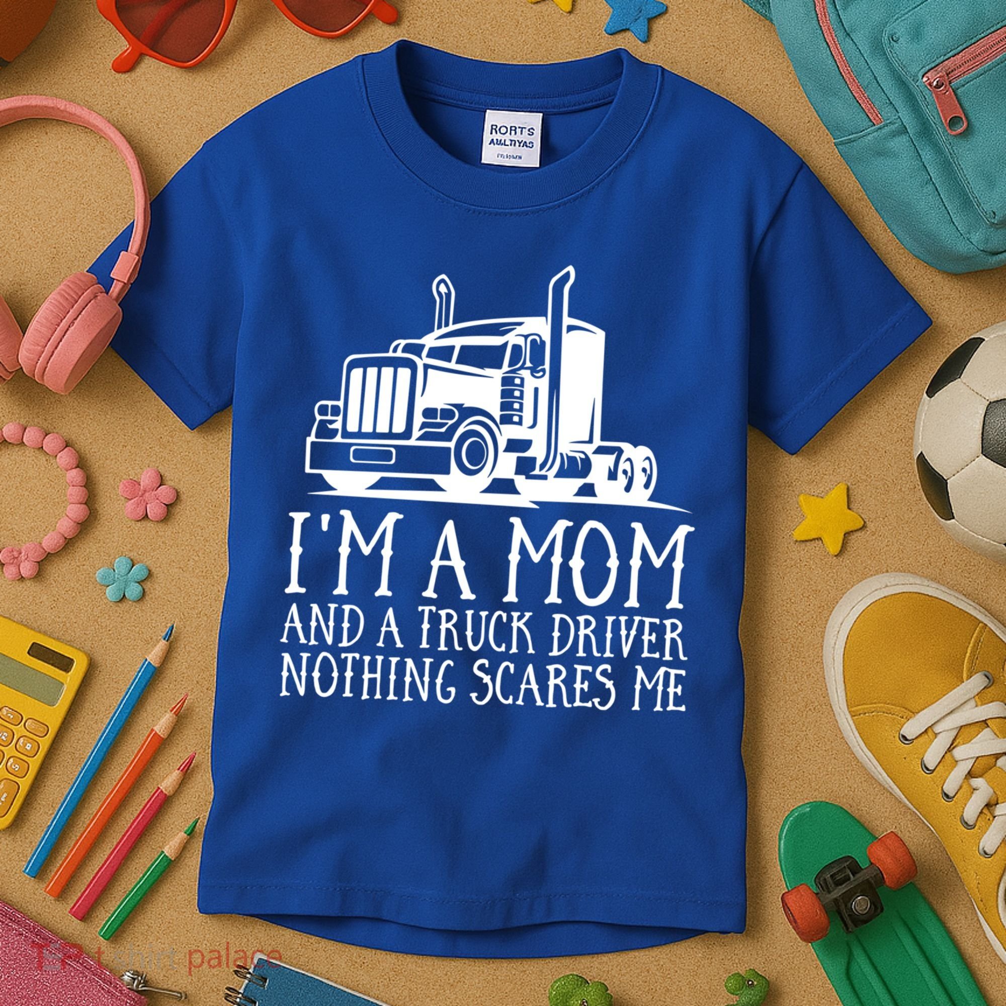 Trucker Big Rig Semigifttrailer Truck Driver Funny Trucker Cool Gift Kids T-Shirt