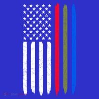 Thin Blue Red Green Line American Flag Police Military Fire Gift Women's Tank Top thumb 5