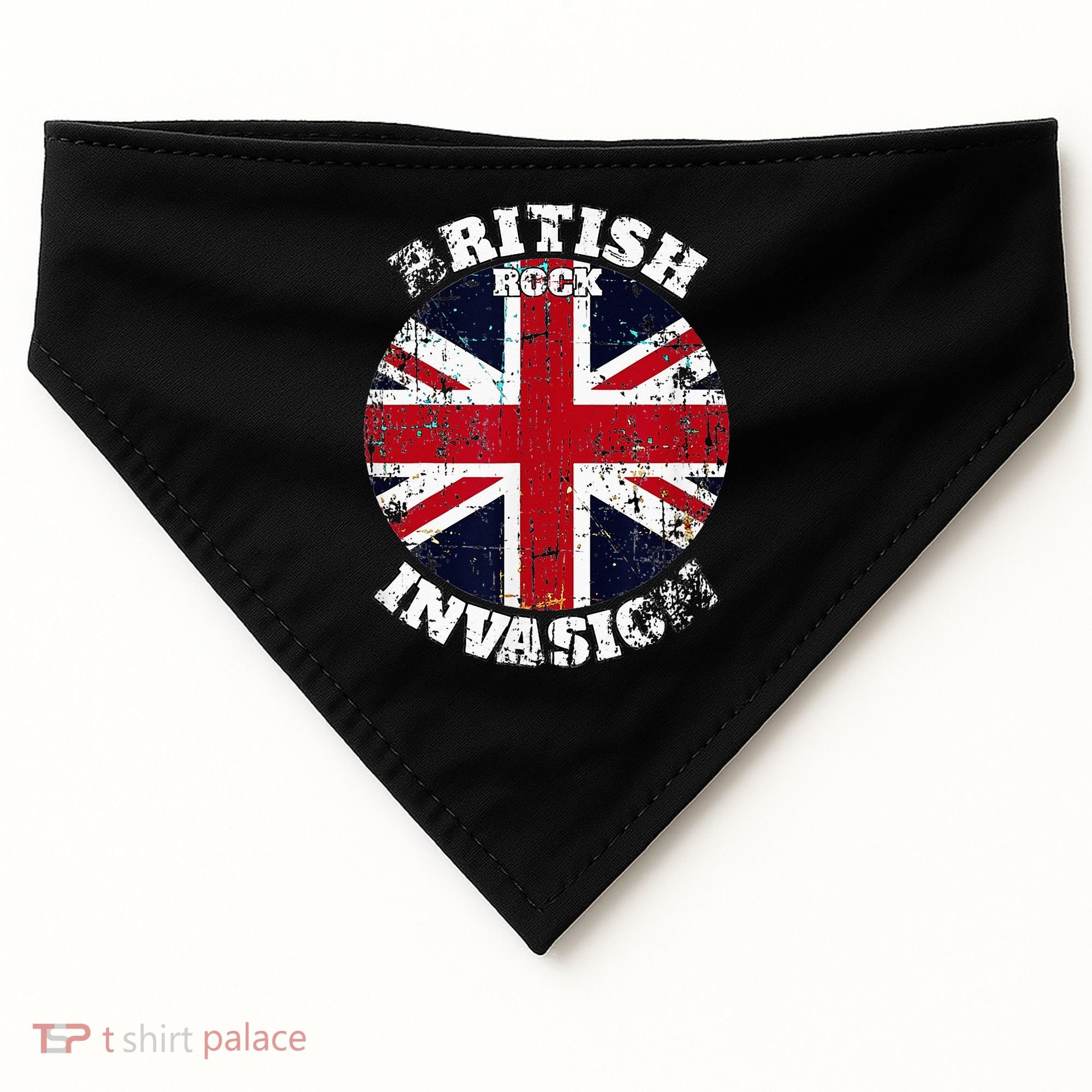 The British Rock Music Invasion USA-Made Doggie Bandana