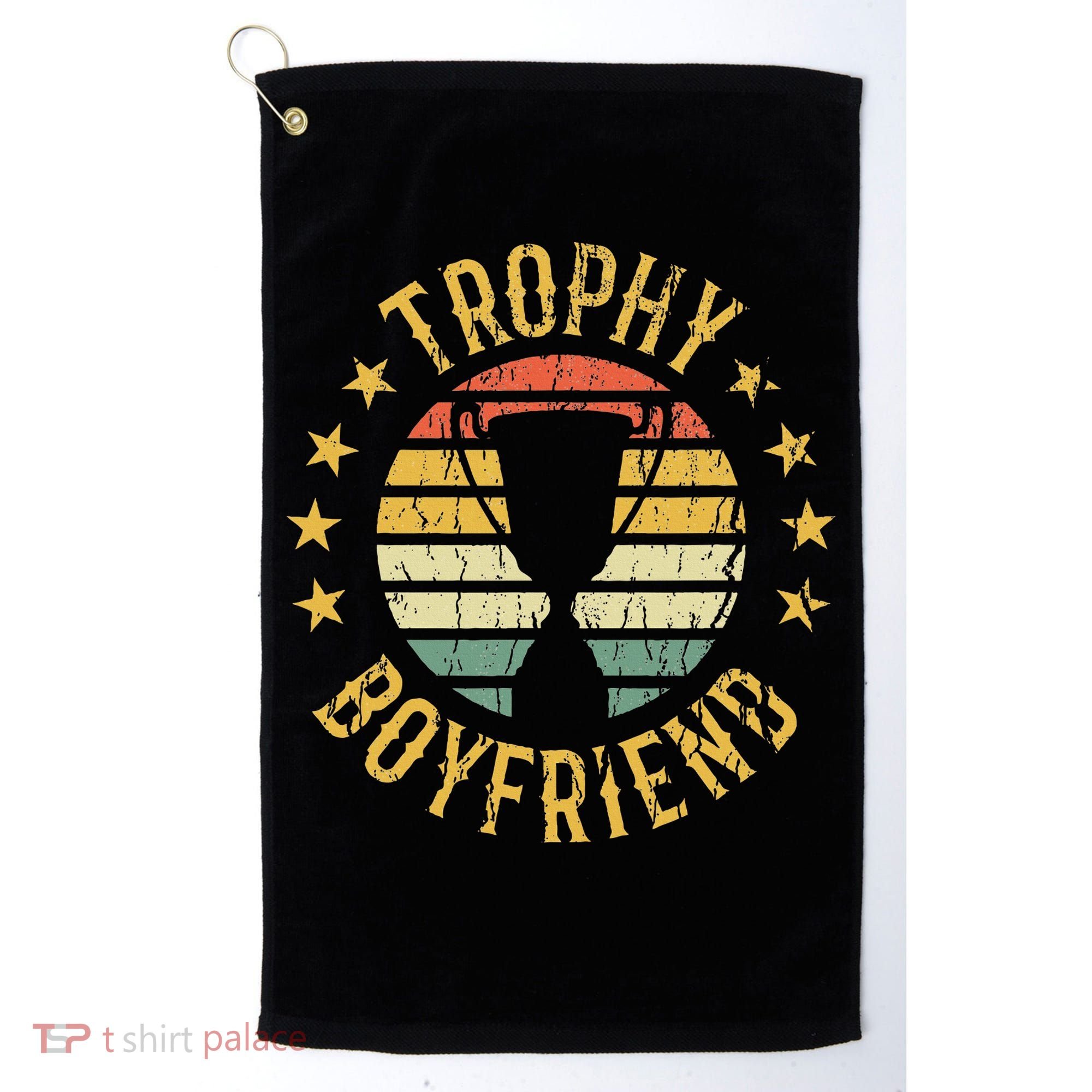 Trophy Boyfriend Retro Clothes Gift For Girlfriend Valentine Golf Towel