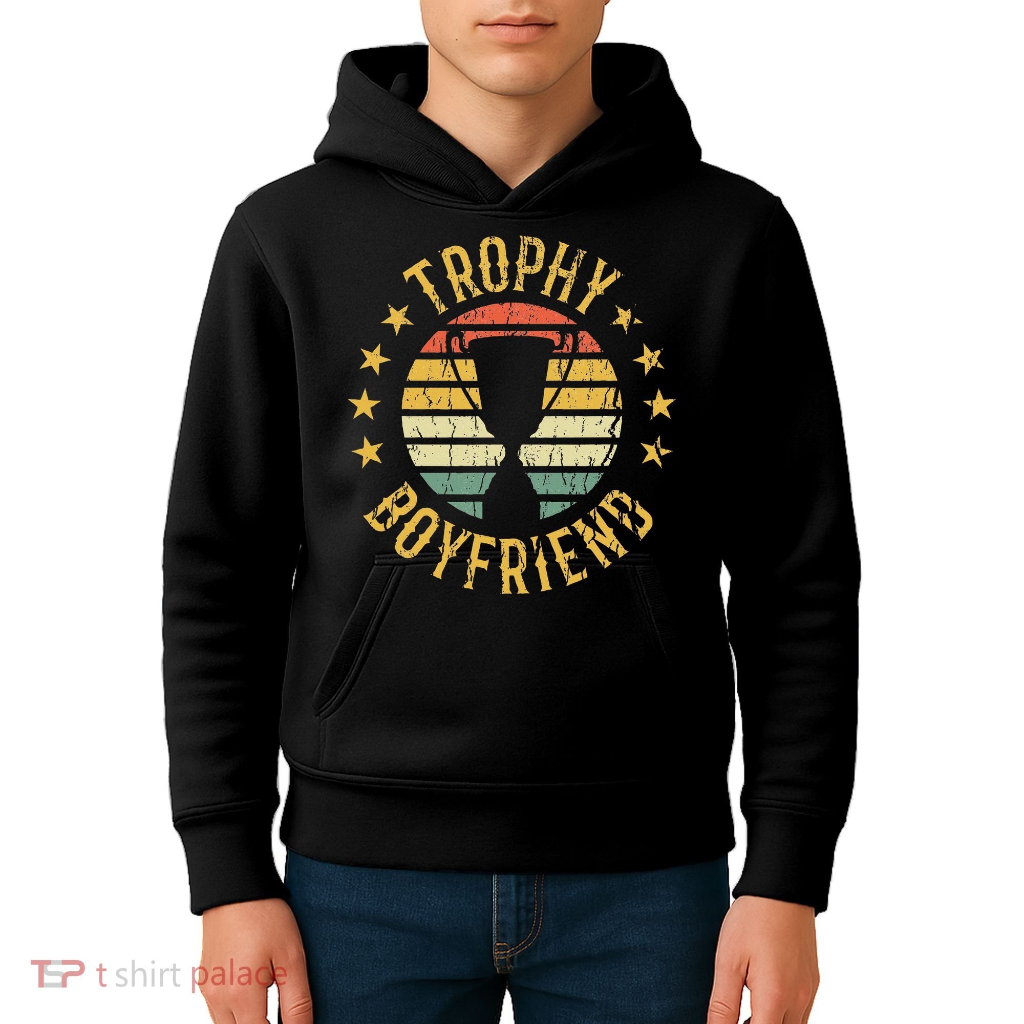 Trophy Boyfriend Retro Clothes Gift For Girlfriend Valentine Kids Hoodie