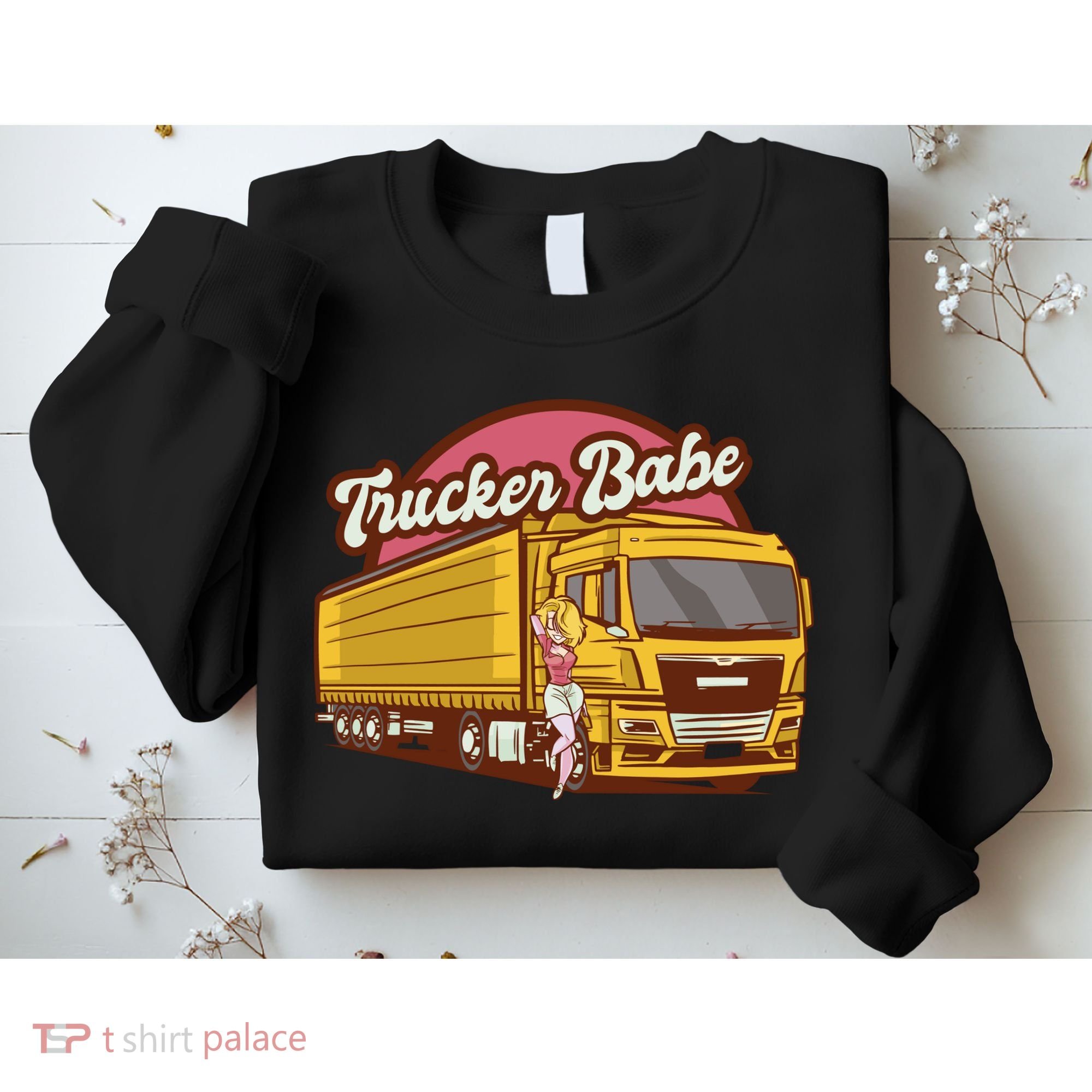 Trucker Babe Retro Sweatshirt