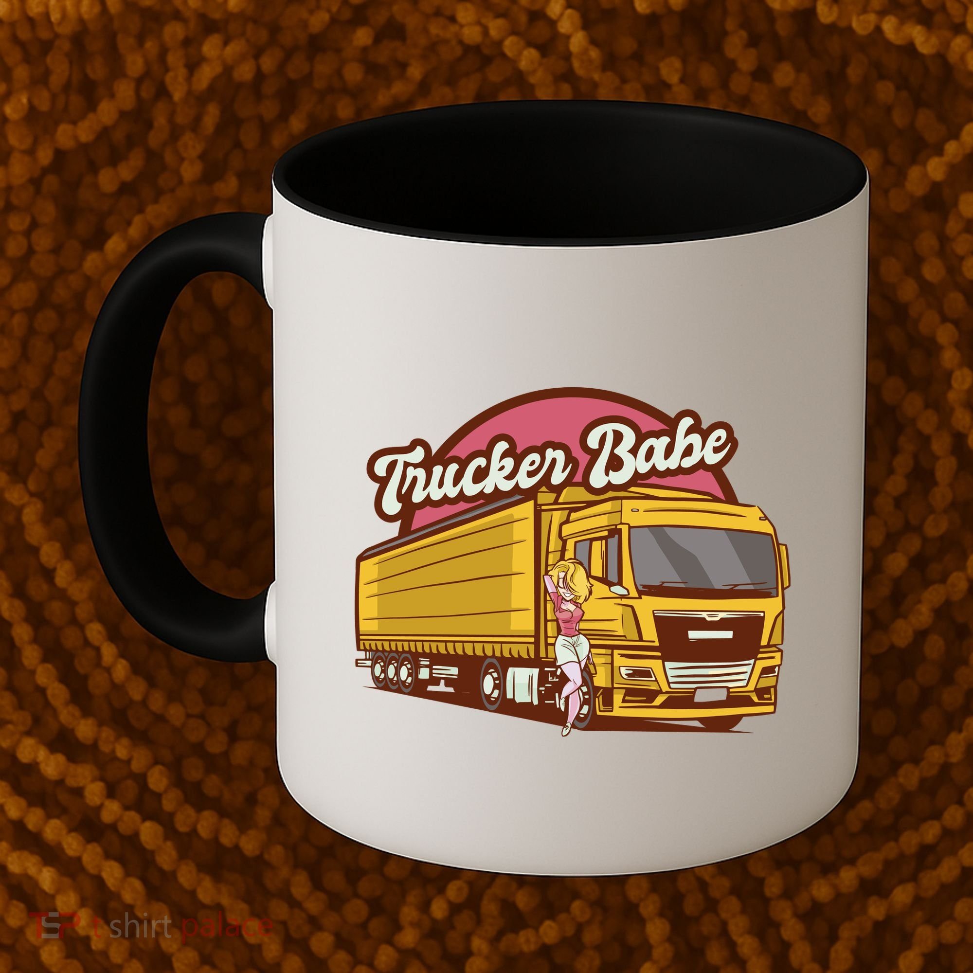 Trucker Babe Retro Coffee Mug