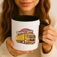 Trucker Babe Retro Coffee Mug thumb 3
