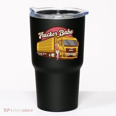 Trucker Babe Retro Tumbler
