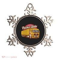 Trucker Babe Retro Ornament thumb 0