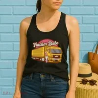 Trucker Babe Retro Women's Tank Top thumb 2