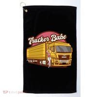 Trucker Babe Retro Golf Towel thumb 0