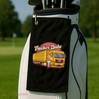 Trucker Babe Retro Golf Towel thumb 2