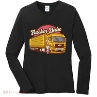 Trucker Babe Retro Women's Long Sleeve Shirt thumb 0