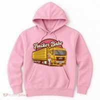 Trucker Babe Retro Hoodie thumb 0