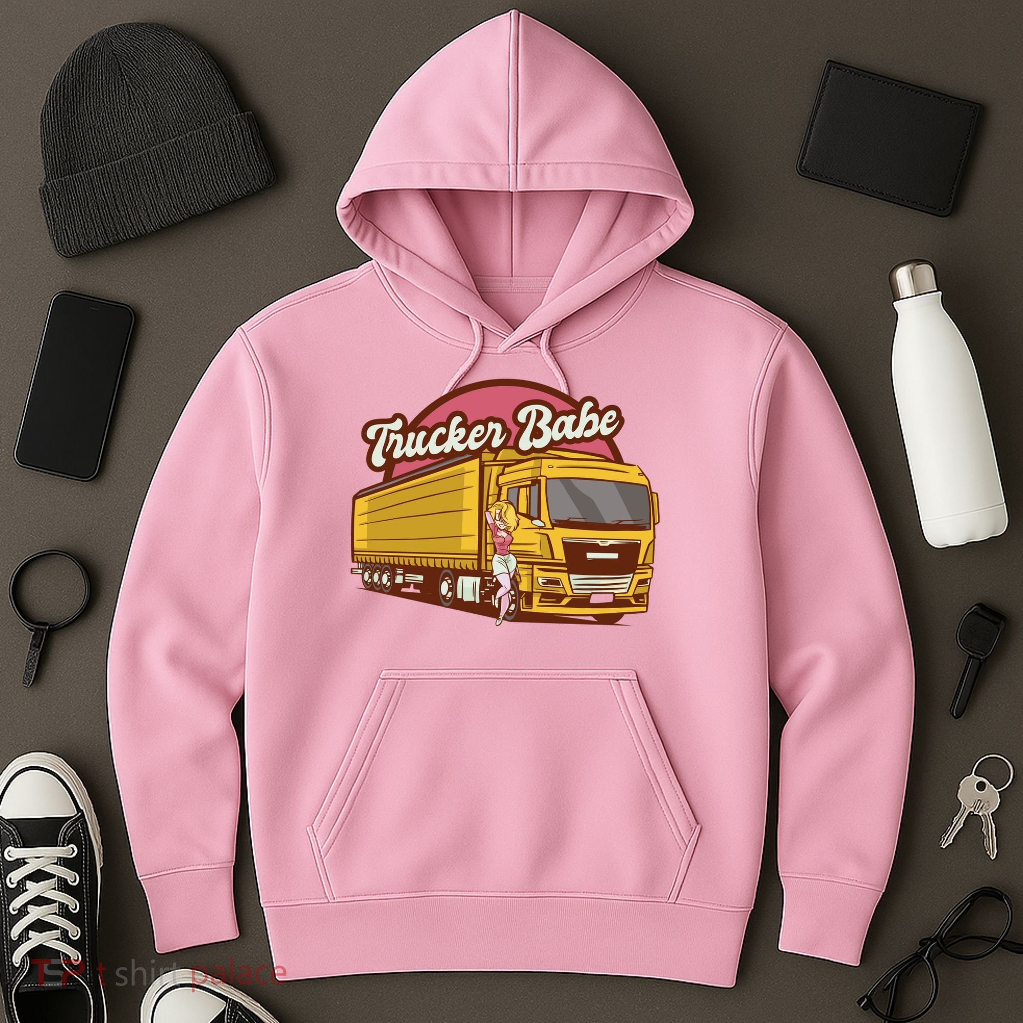 Trucker Babe Retro Hoodie