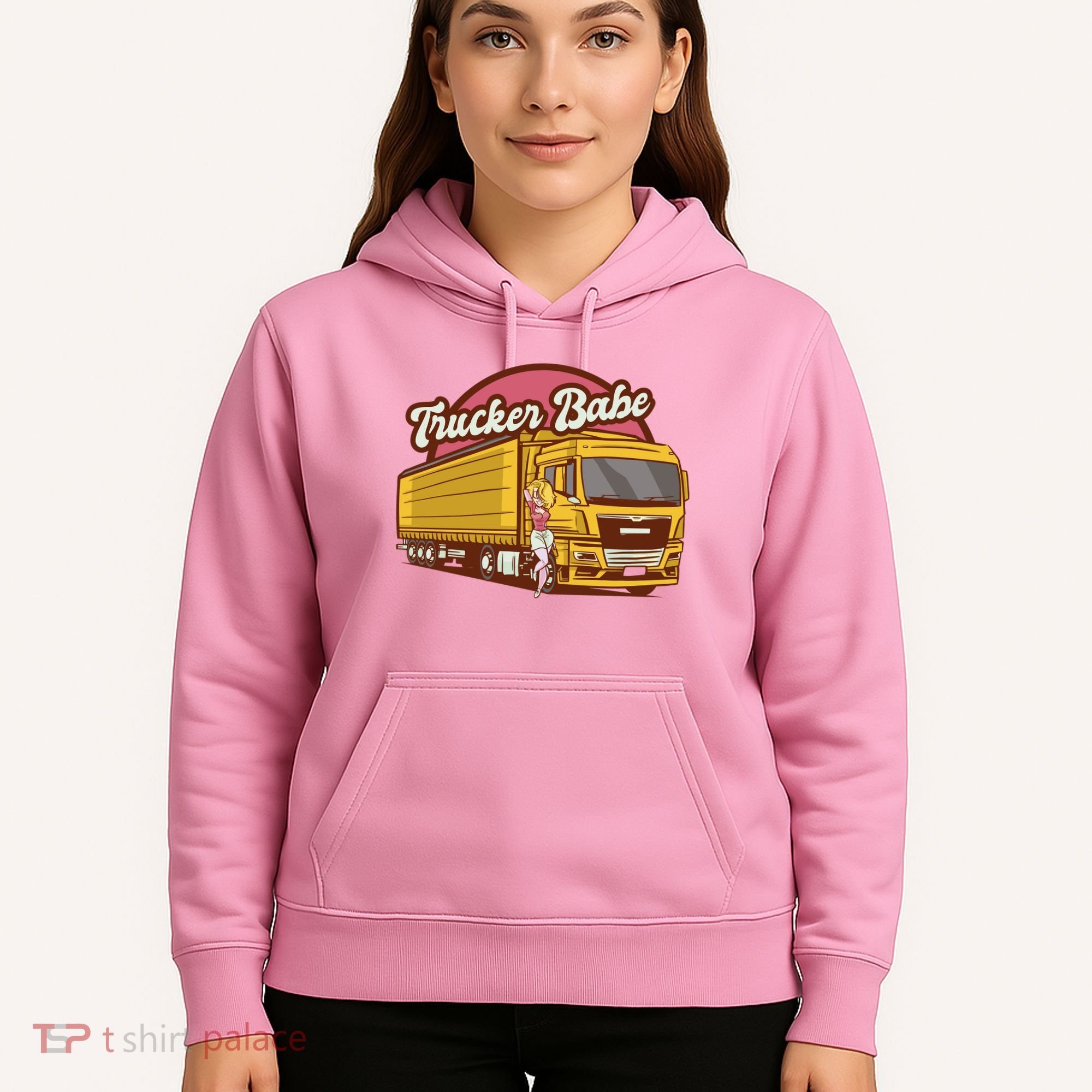 Trucker Babe Retro Hoodie