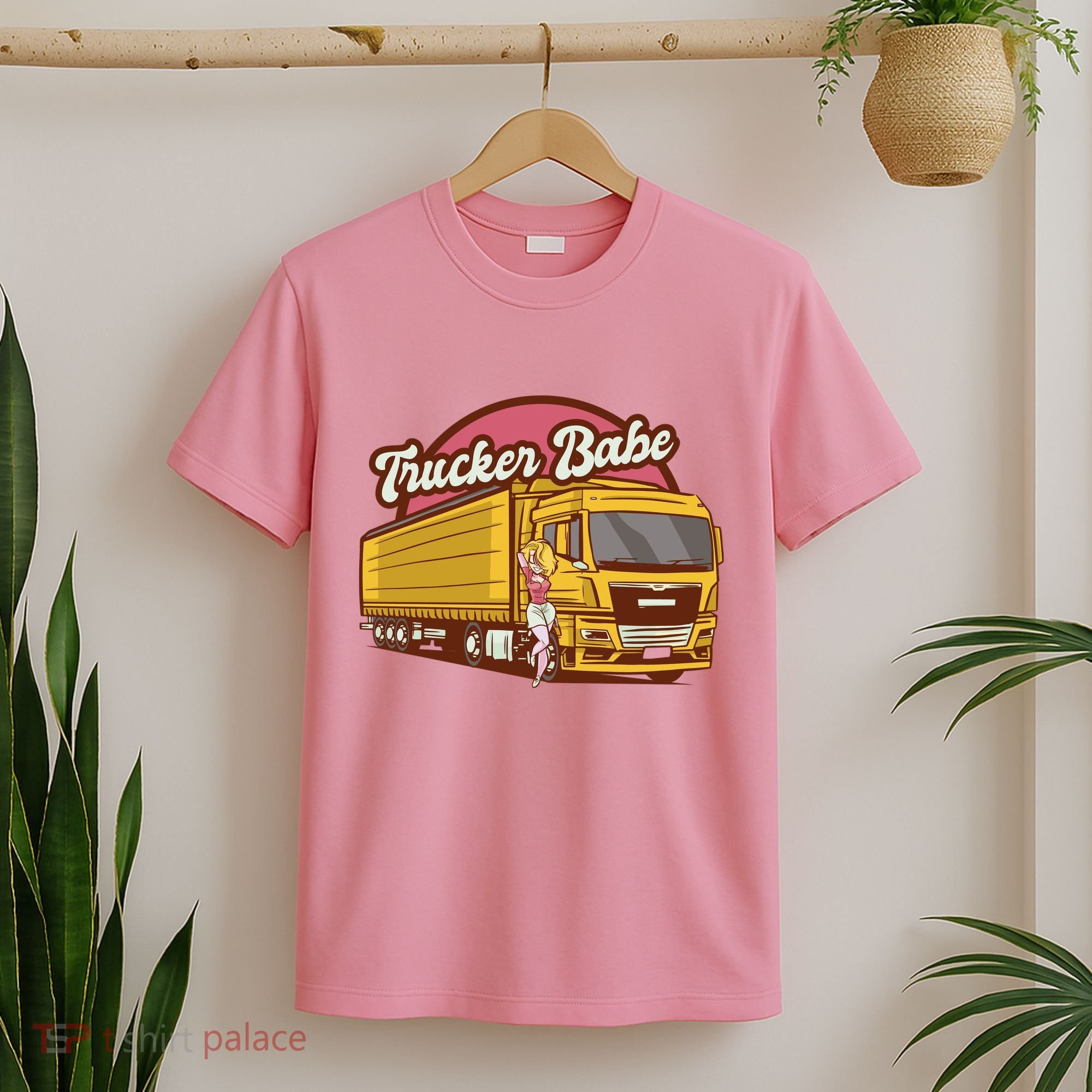 Trucker Babe Retro T-Shirt