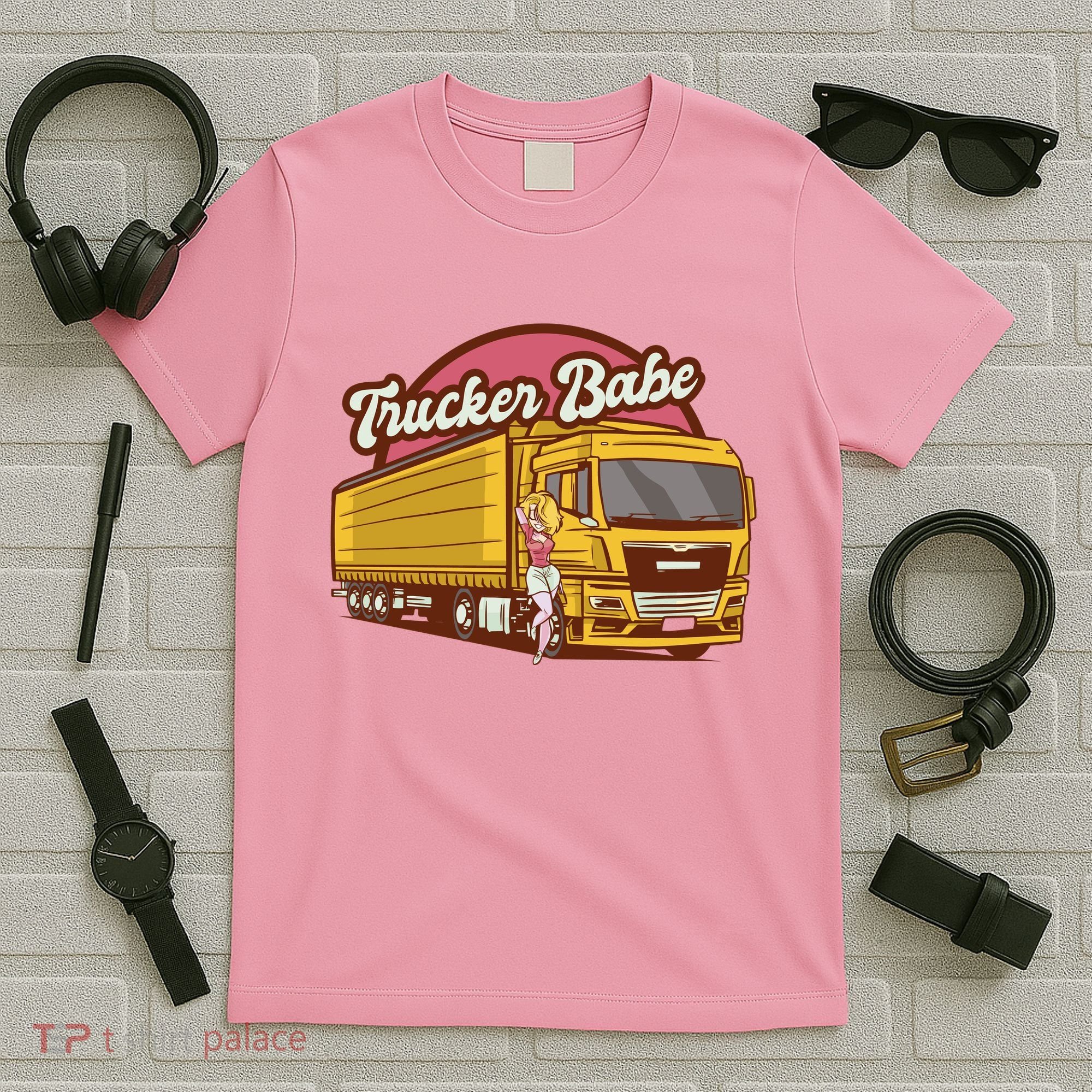 Trucker Babe Retro T-Shirt