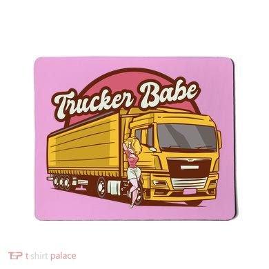 Trucker Babe Retro Mousepad