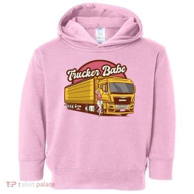 Trucker Babe Retro Toddler Hoodie