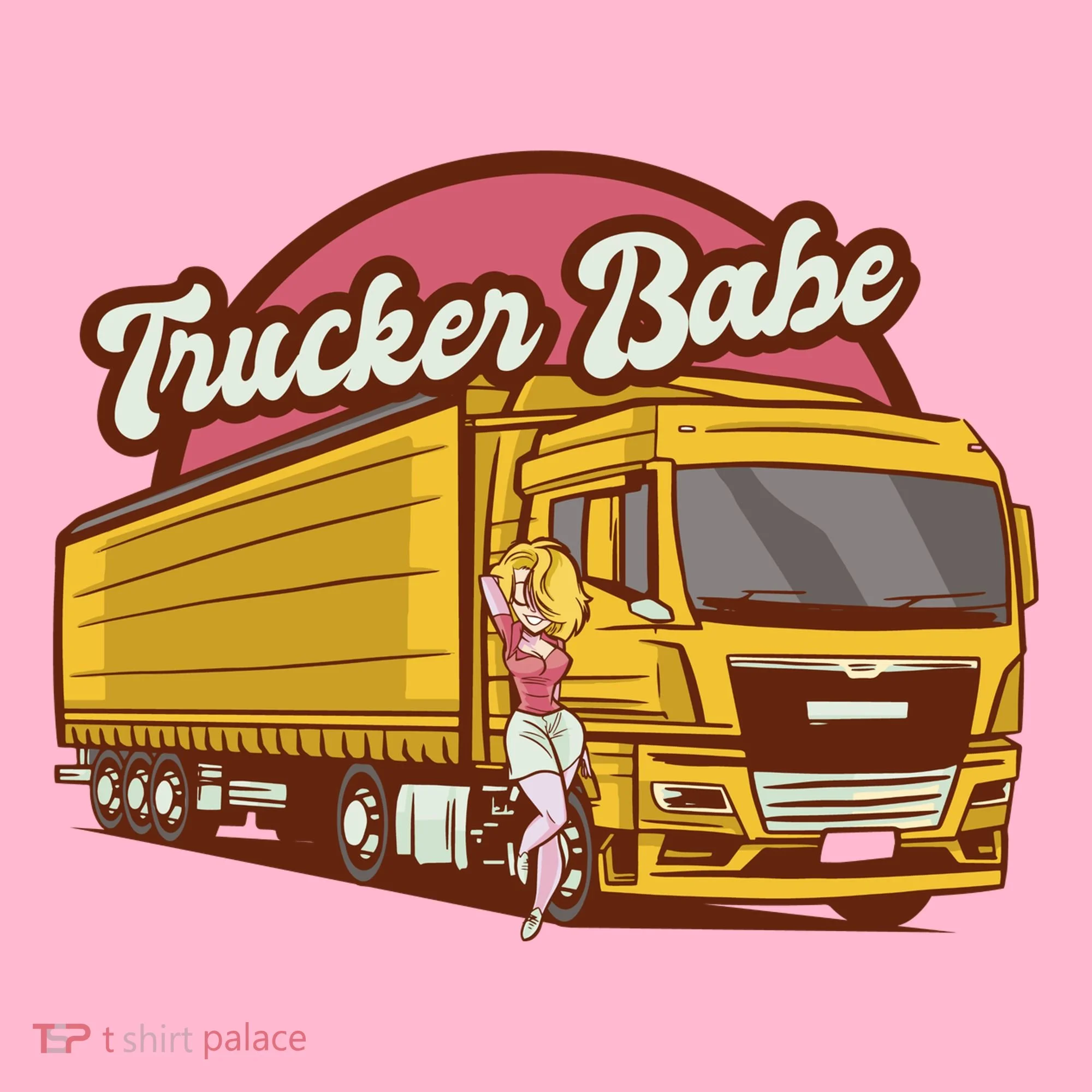 Trucker Babe Retro Toddler Hoodie