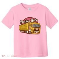 Trucker Babe Retro Toddler T-Shirt thumb 0