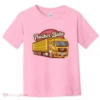 Trucker Babe Retro Toddler T-Shirt thumb 0