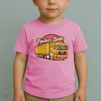 Trucker Babe Retro Toddler T-Shirt thumb 2
