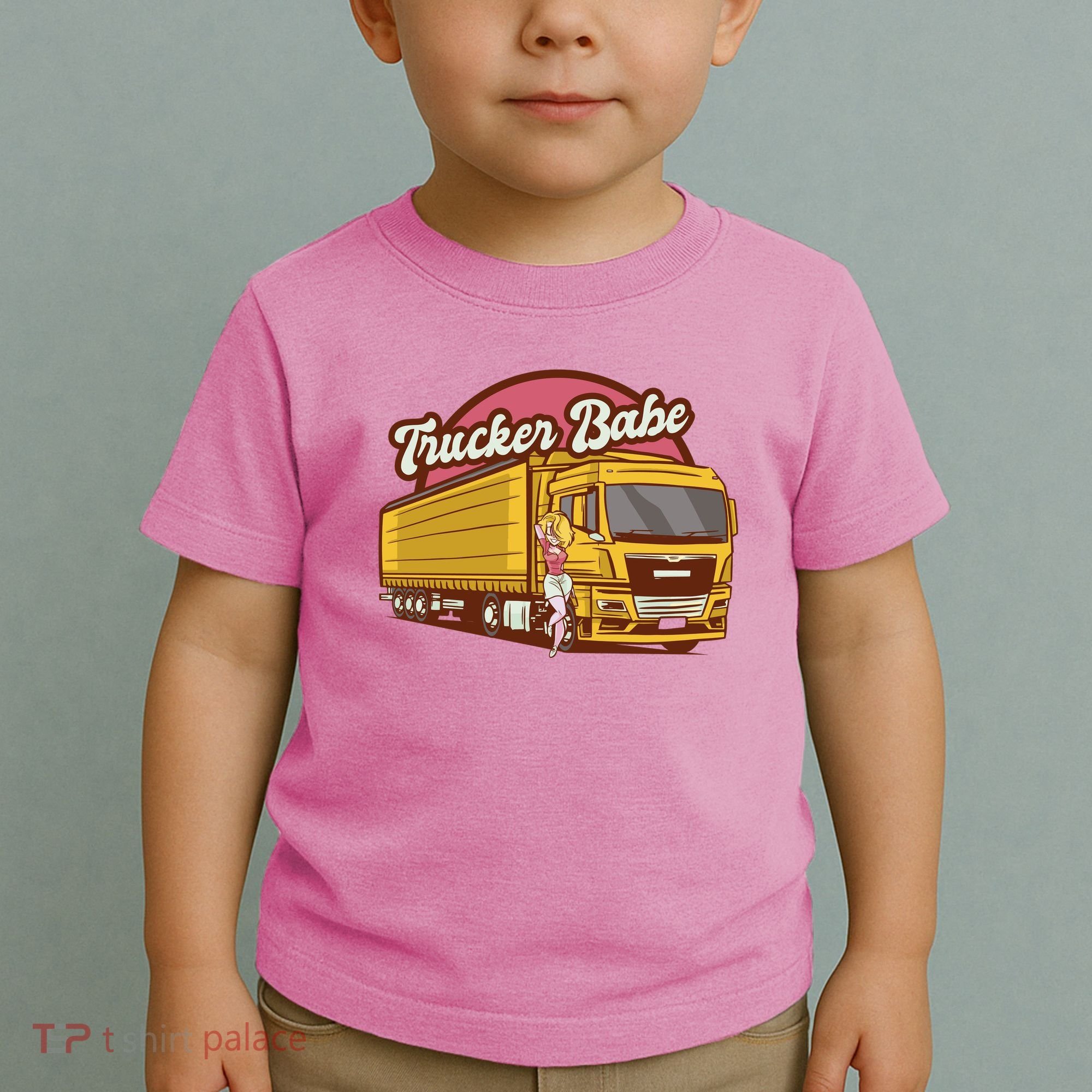 Trucker Babe Retro Toddler T-Shirt
