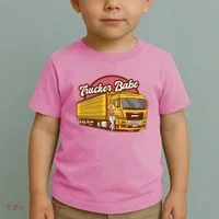Trucker Babe Retro Toddler T-Shirt thumb 2