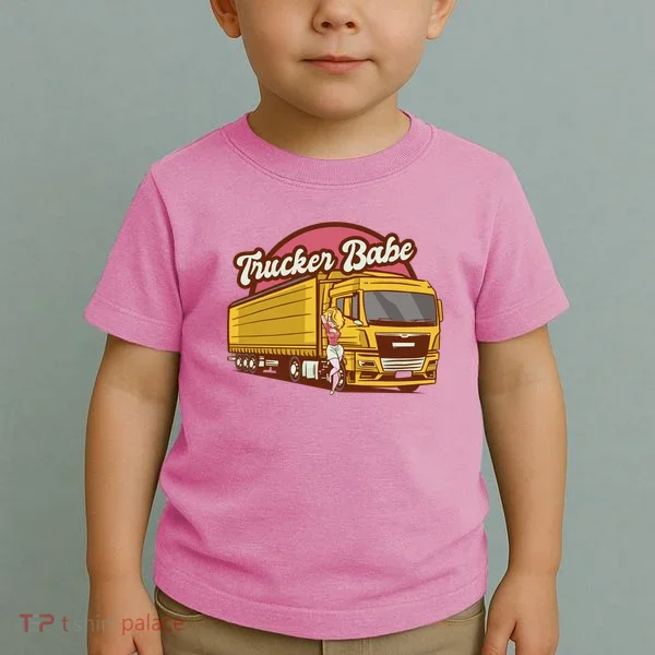 Trucker Babe Retro Toddler T-Shirt